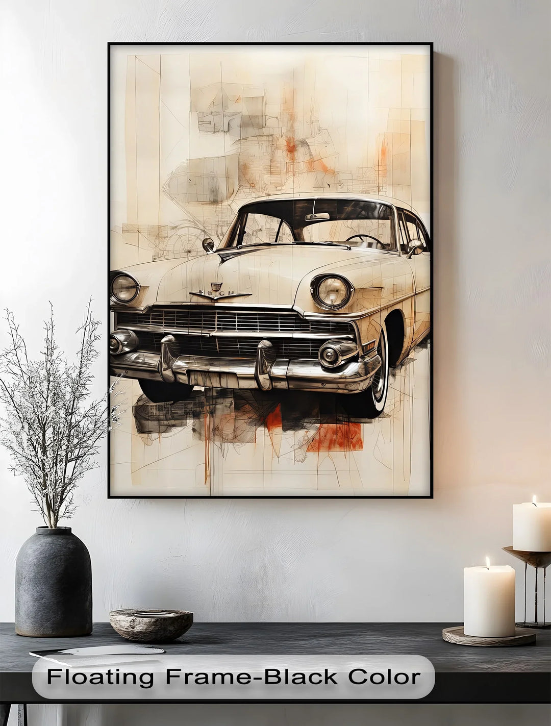 Elegant Cream Cruiser – Car Canvas Print - MyPhotoStation