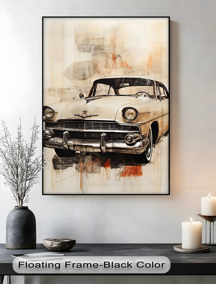 Elegant Cream Cruiser – Car Canvas Print - MyPhotoStation