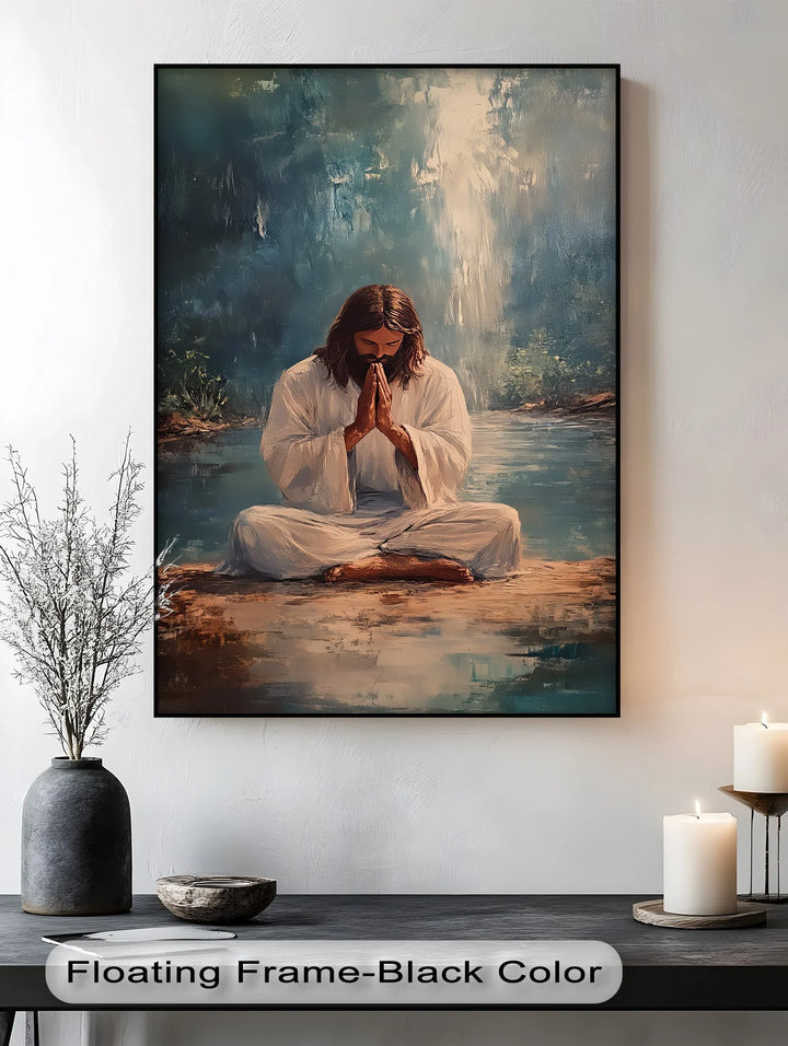 Peaceful Prayer – Jesus in Meditation Canvas Prints - MyPhotoStation