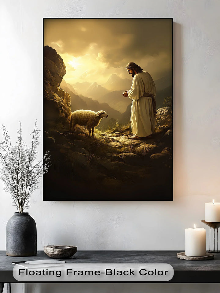 The Lost and Found – Jesus with the Lamb Canvas Print - MyPhotoStation