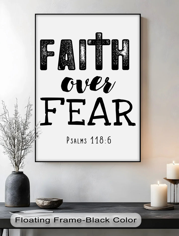 Faith Over Fear – Psalms 118:6 Canvas Print - MyPhotoStation
