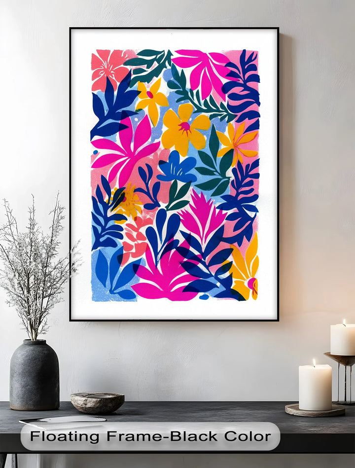 Tropical Bloom Explosion – Colorful Floral Abstract Canvas Print - MyPhotoStation