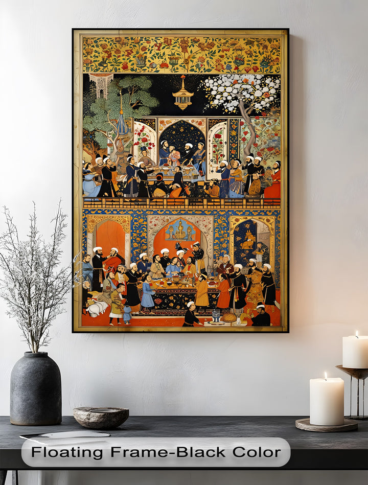 Royal Feast – Persian Miniature Canvas Print