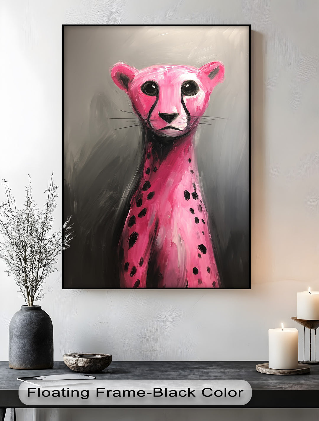 Fierce & Fuchsia – Abstract Pink Cheetah Canvas Print