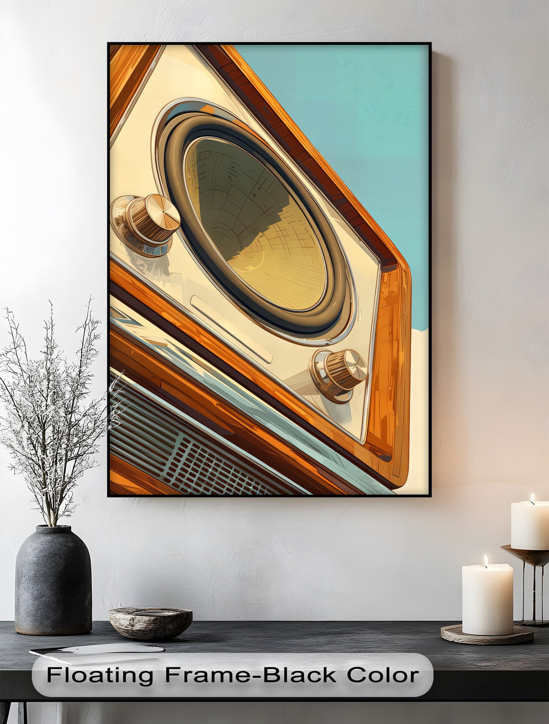 Golden Frequencies – Retro Radio Dial Canvas Print