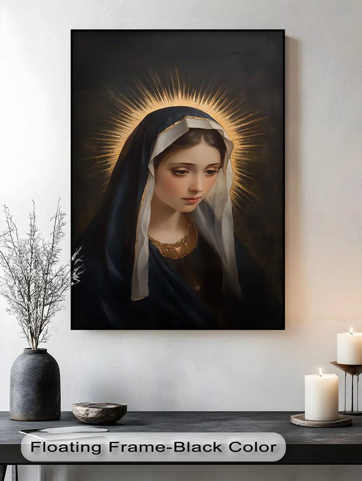 Holy Light – Virgin Mary Canvas Wall Art - MyPhotoStation