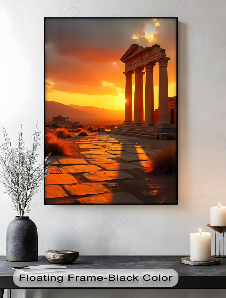 Golden Dusk – Ancient Pillars Canvas Print