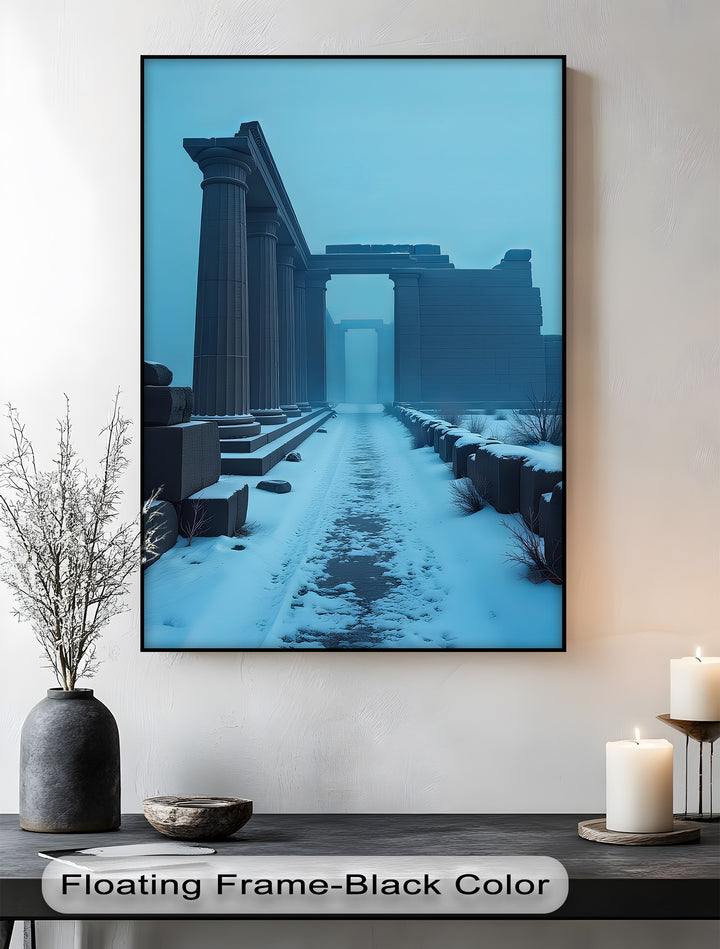 Frozen Passage – Ancient Ruins Canvas Print