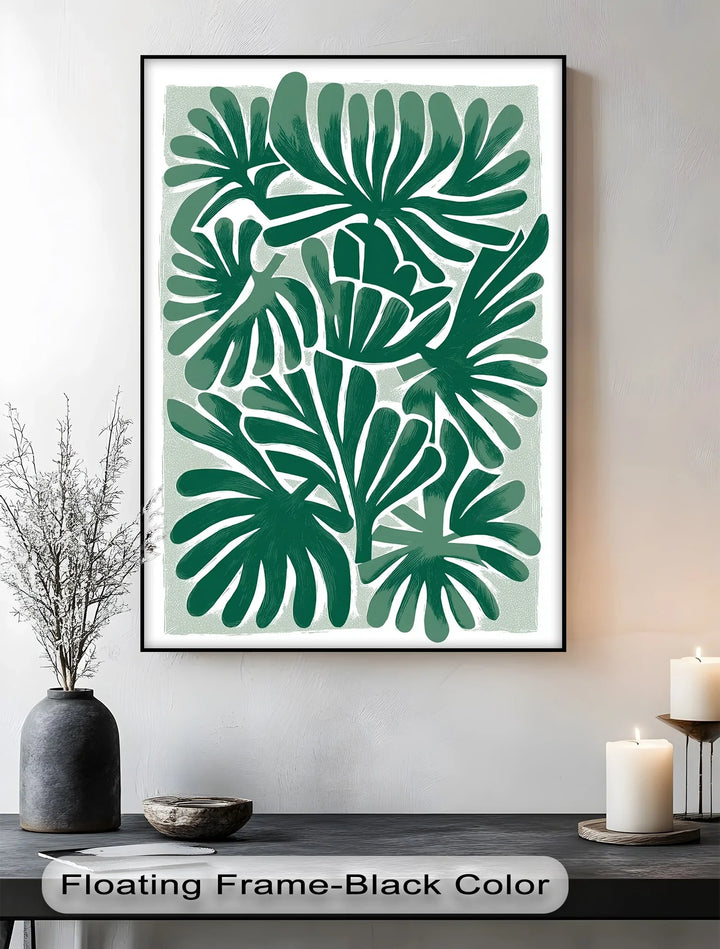 Tropical Frond Symphony – Bold Green Botanical Canvas Print - MyPhotoStation