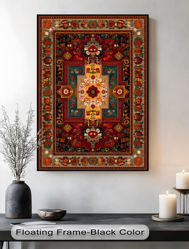 Imperial Bloom – Persian Rug Canvas Print