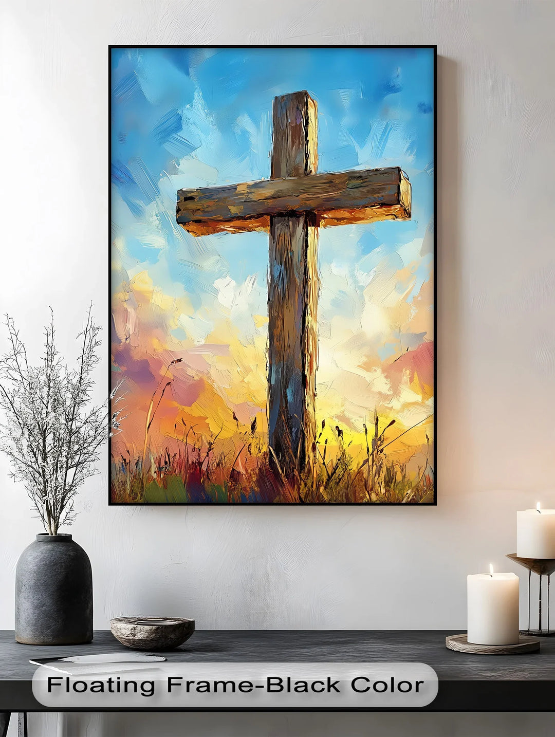 Divine Light – Wooden Cross at Sunrise Canvas Print - MyPhotoStation