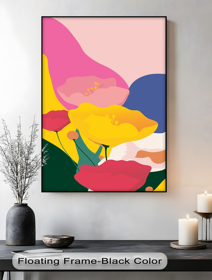 Bold Bloomscape – Vibrant Abstract Flower Canvas Print