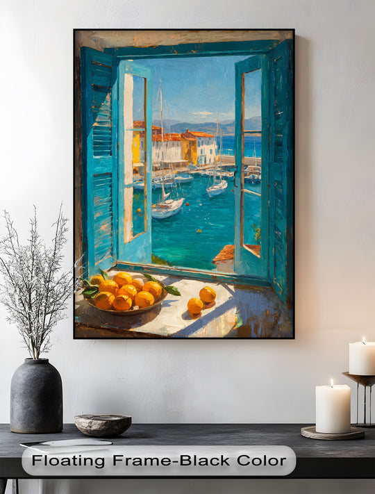 coastal harbor canvas wall art
