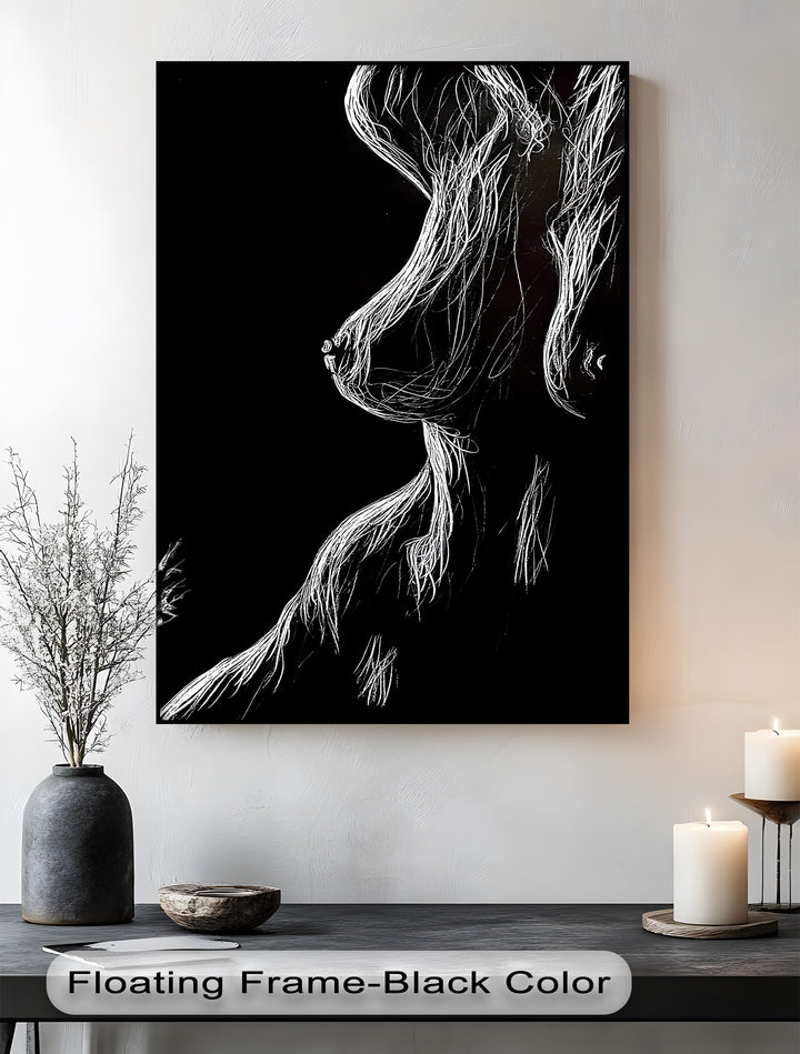 Midnight Contours – Erotic Canvas Print