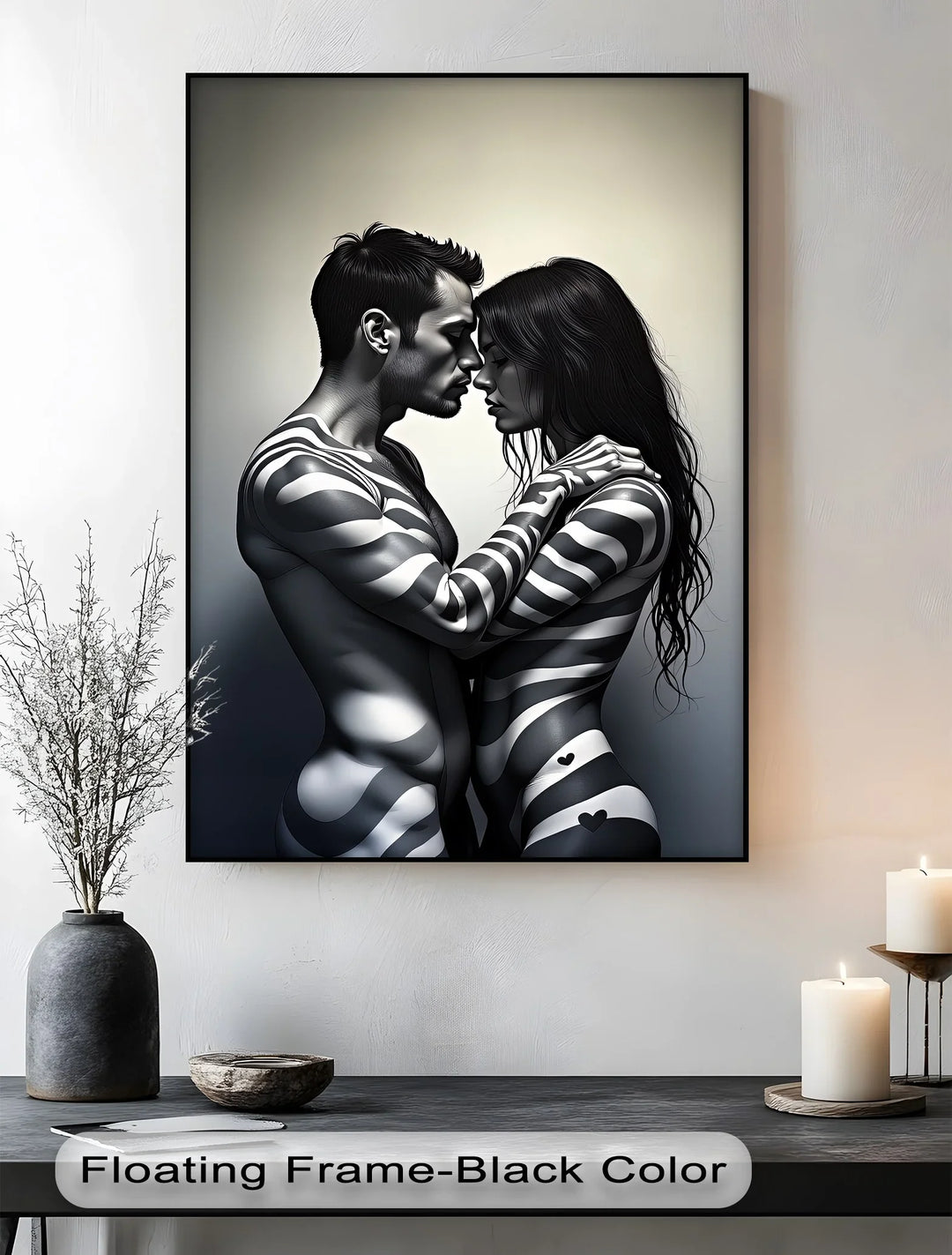 Stripes of Passion – Erotic Canvas Print