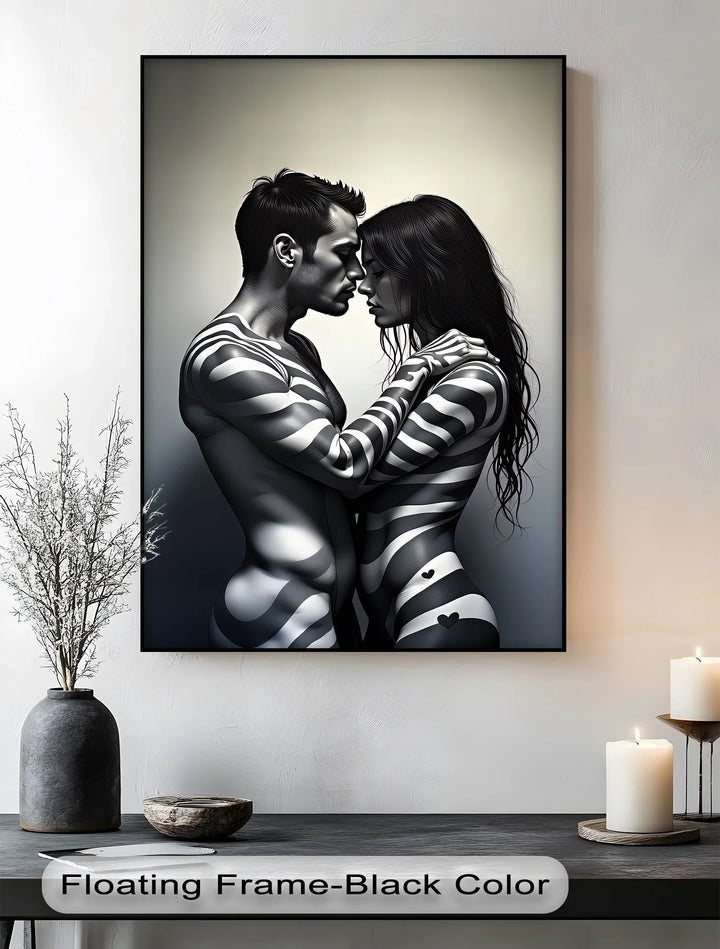 Stripes of Passion – Erotic Canvas Print