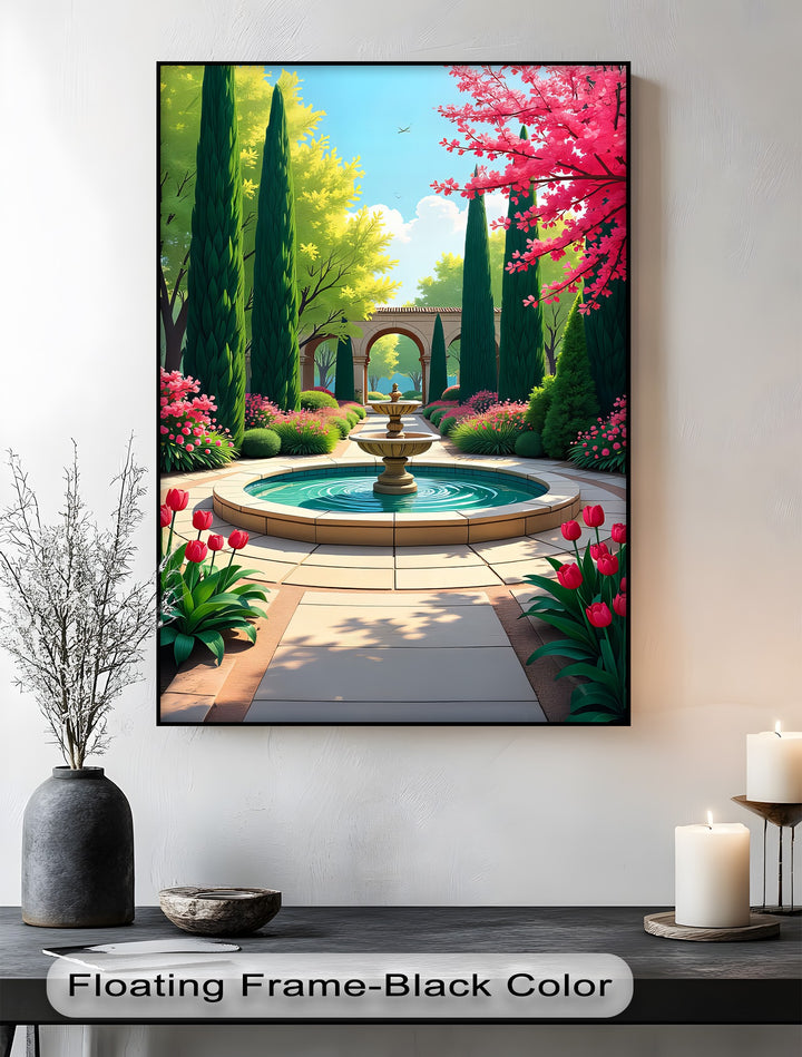 Spring Serenity – Mediterranean Garden Canvas Print
