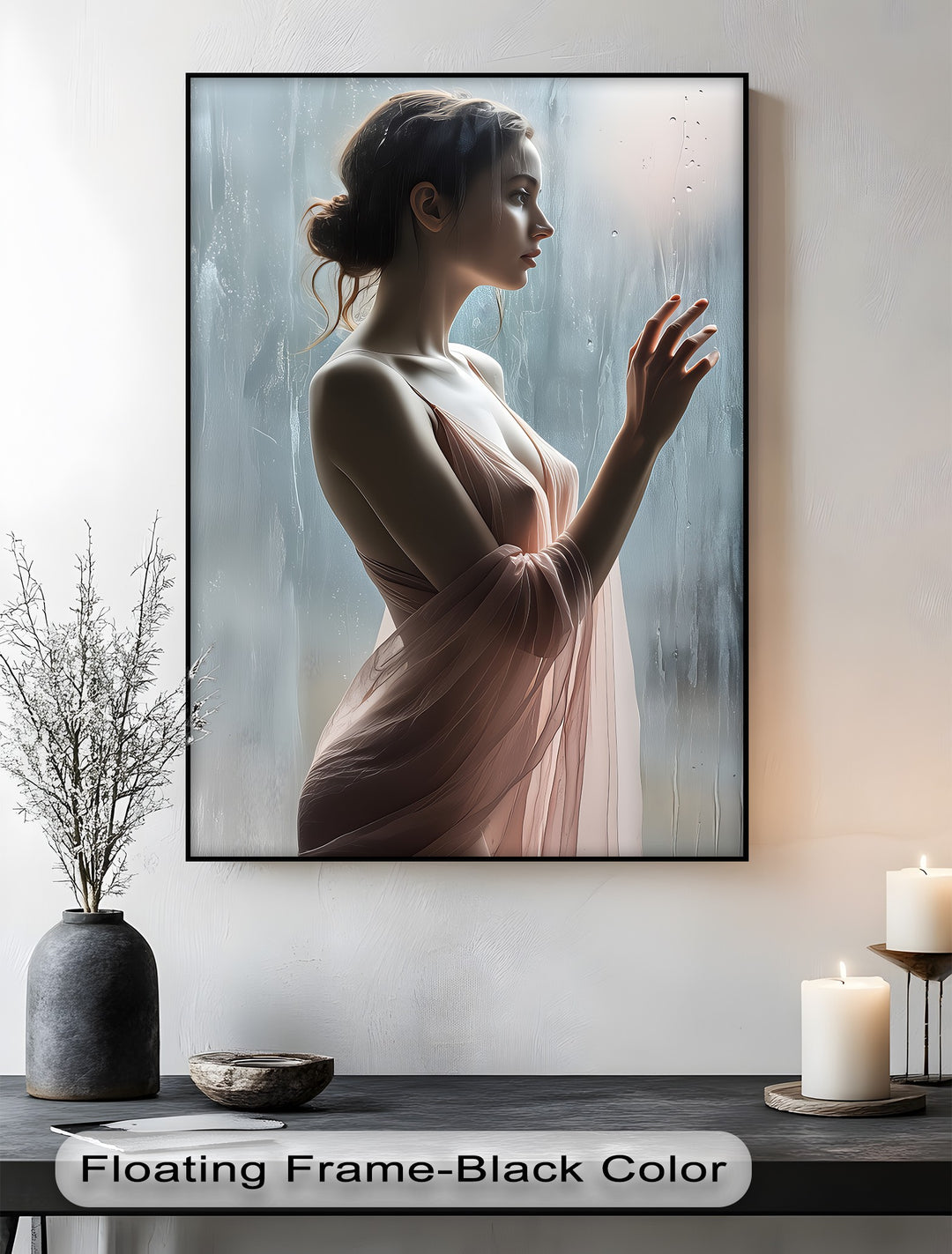 Rain-Kissed Elegance – Erotic Canvas Print