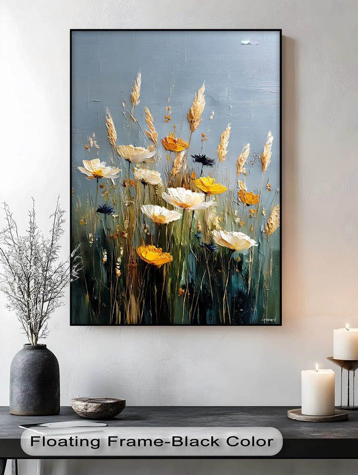 Golden Meadow Blooms – Wildflower Canvas Wall Art - MyPhotoStation