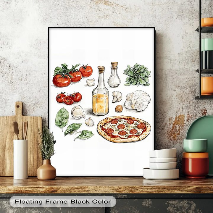 Italian Pizza Ingredients – Kitchen Canvas Print - MyPhotoStation