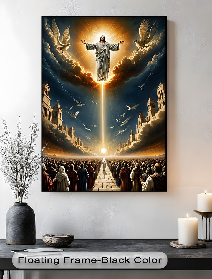 The Ascension of Christ – Radiant Biblical Canvas Wall Art