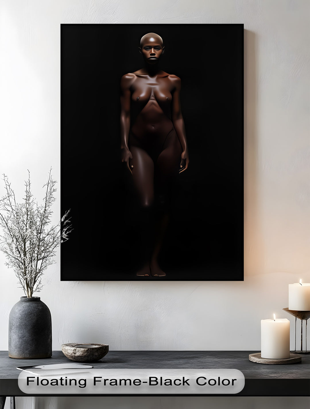 Obsidian Muse – Sexual Canvas Wall Art | Large Framed Art