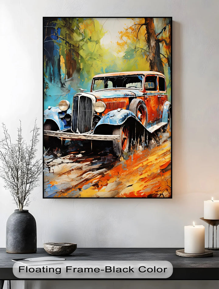 Forest Road Legend – Vintage Car Canvas Print - MyPhotoStation
