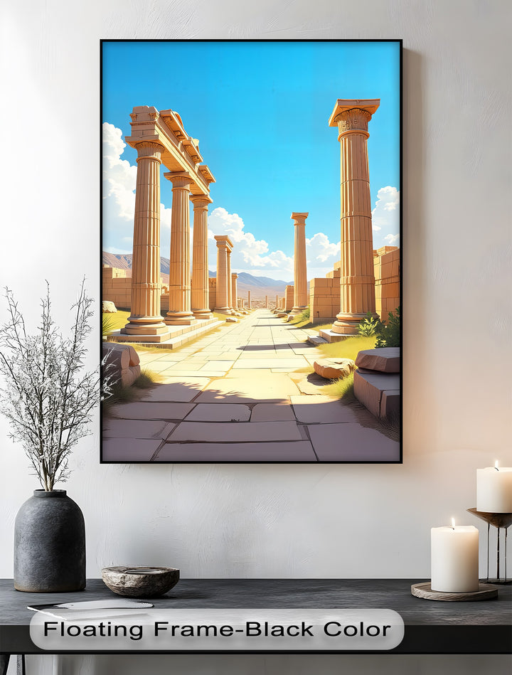 Golden Horizon – Ancient City Ruins Canvas Print