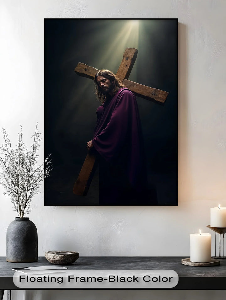 Burden of Grace – Jesus Carrying the Cross Canvas Prints - MyPhotoStation