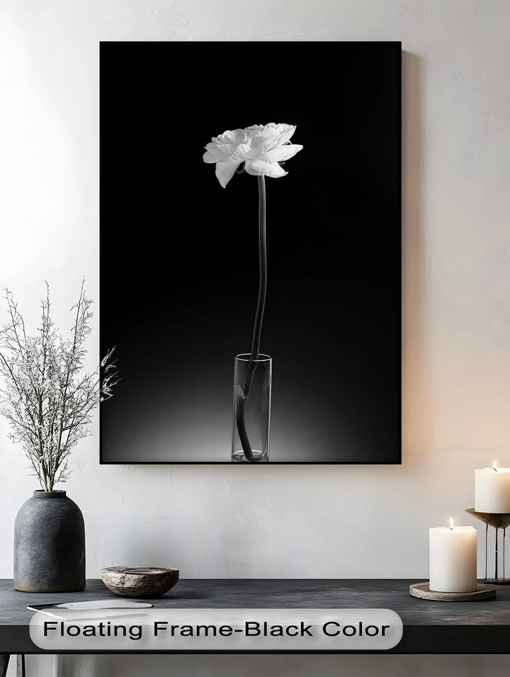 Solitary Grace – White Flower in Vase Canvas Prints - MyPhotoStation