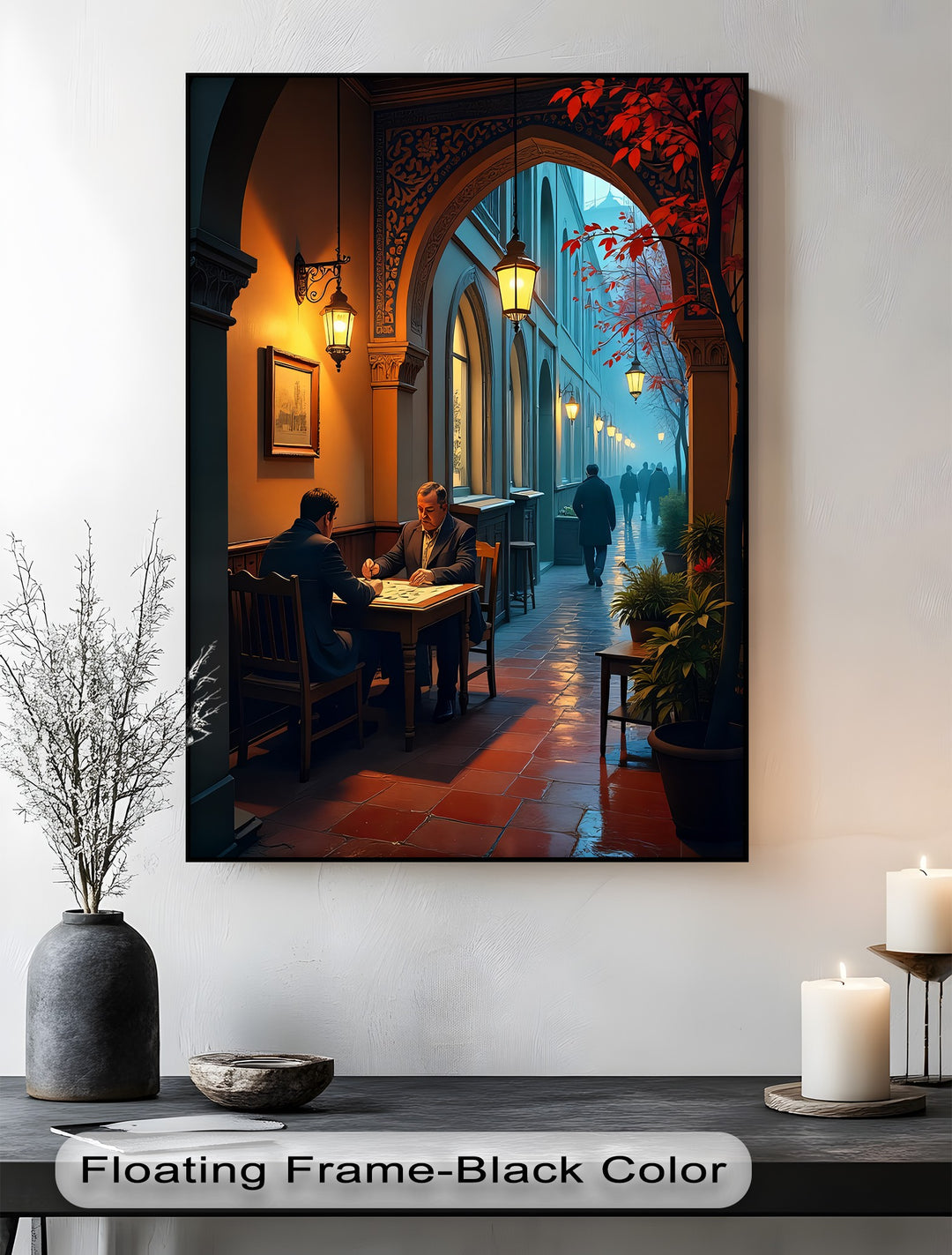 Twilight Conversations – Urban Evening Canvas Print