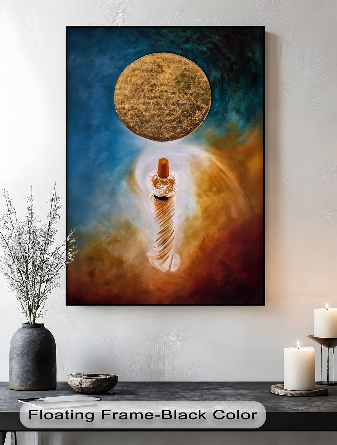 Sufi Dervish Moonlit - Islamic Canvas Wall Art | Canvas Artwork