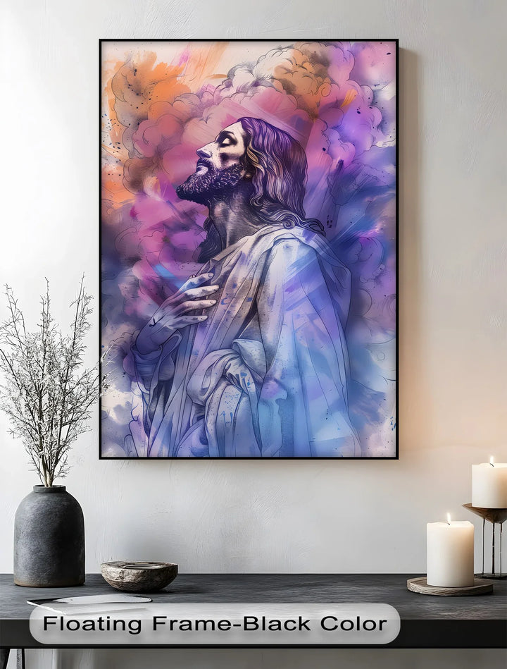 Jesus Looking to the Heavens – Jesus Canvas Print