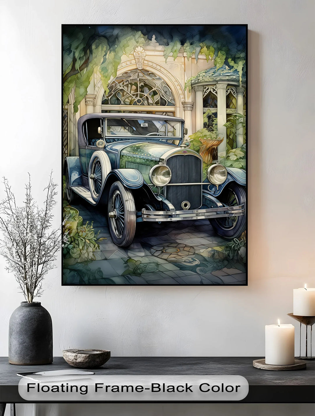Vintage Elegance – Classic Car by Garden Villa Canvas Print - MyPhotoStation