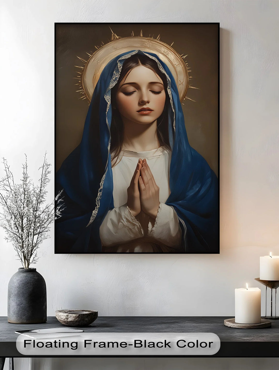 Hail Mary – Elegant Virgin Mary Canvas Wall Art - MyPhotoStation