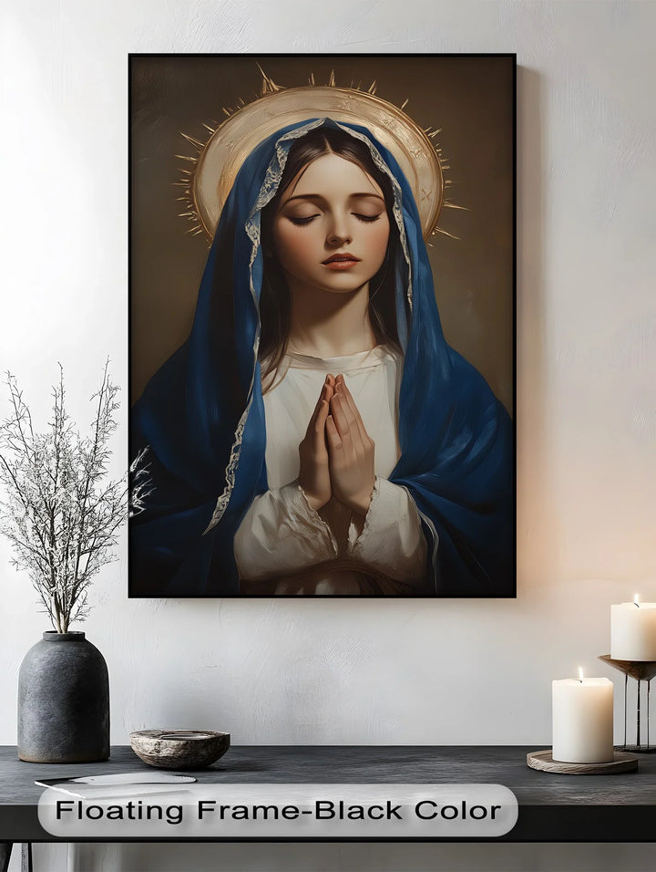Hail Mary – Elegant Virgin Mary Canvas Wall Art - MyPhotoStation