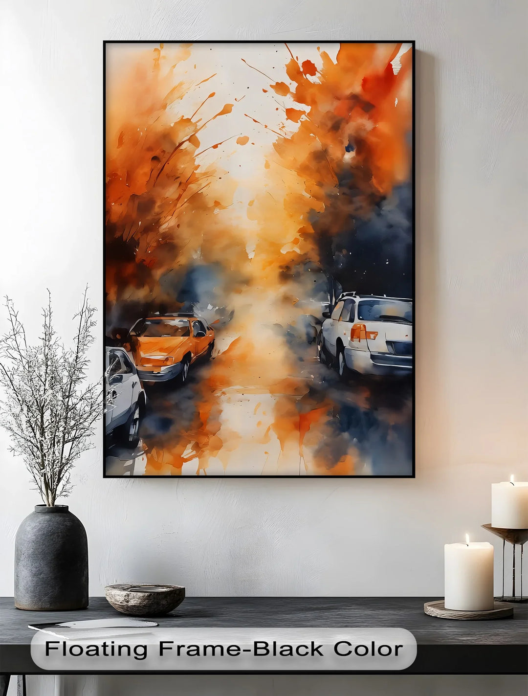 Urban Haze – Abstract Autumn Traffic Canvas Print - MyPhotoStation