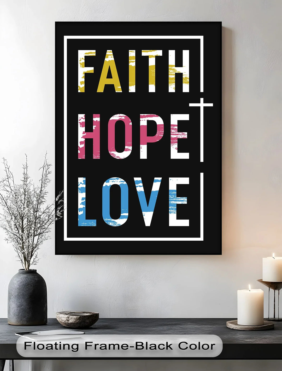 Faith Hope Love – Modern Christian Canvas Print - MyPhotoStation