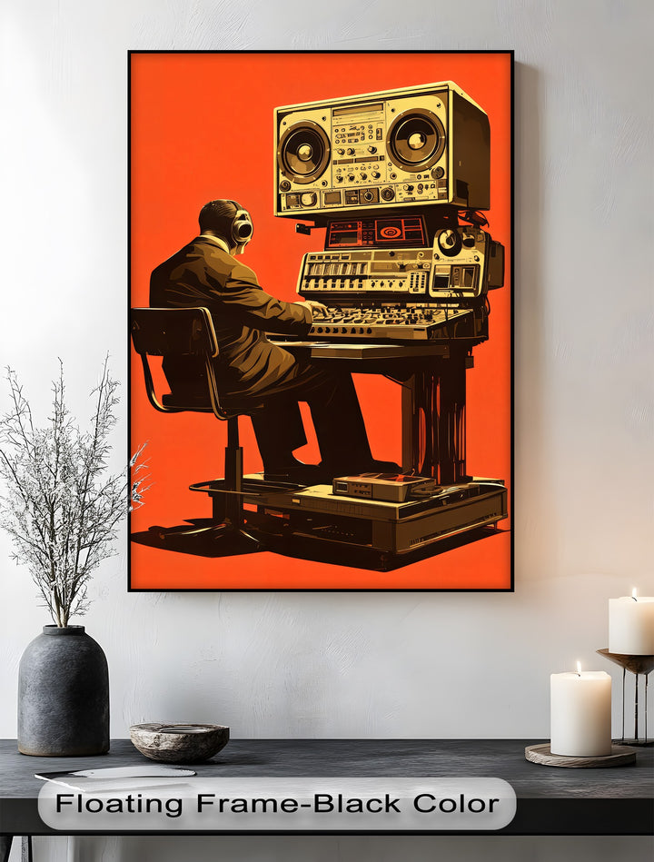 Analog Overload – Retro Audio Control Canvas Print