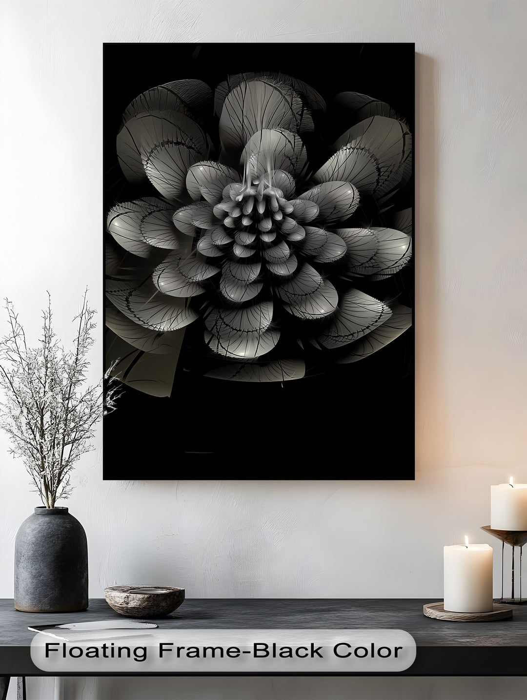 A striking, sculptural bloom comes to life in this textured canvas painting.

