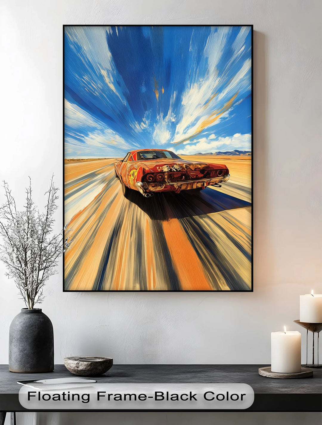 Blazing Speed on Desert Highway – Car Canvas Print - MyPhotoStation
