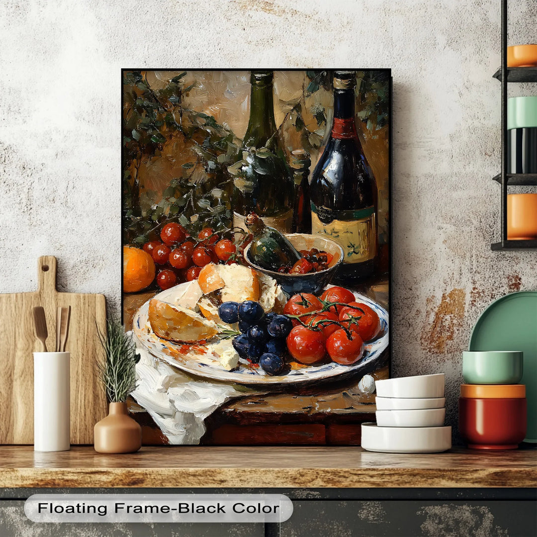 Vineyard Table – Rustic Wine & Harvest Kitchen Canvas Print - MyPhotoStation