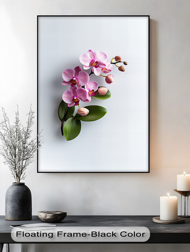 Graceful Orchid Cascade – Pink Botanical Canvas Print