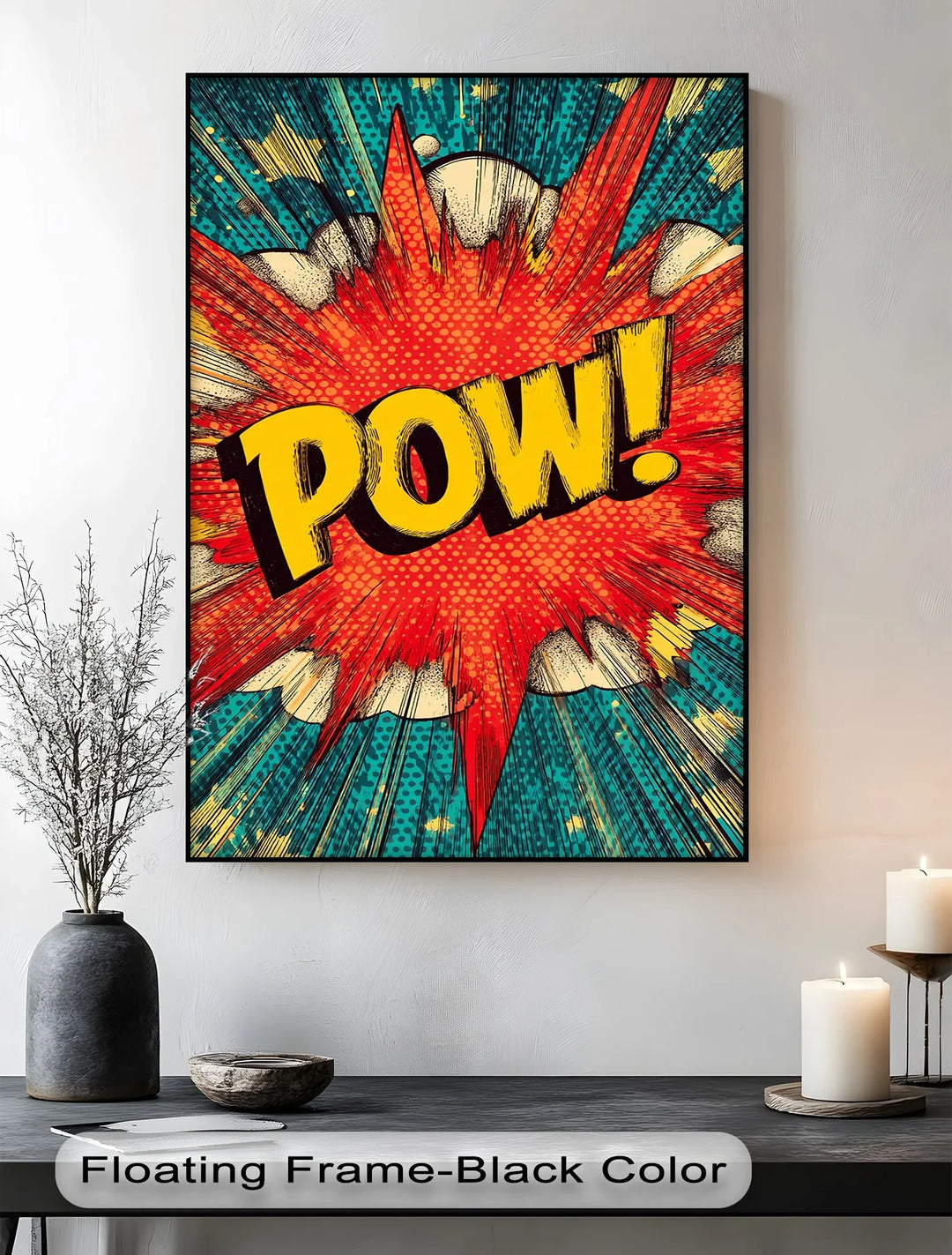 POW! – Comic Book Explosion Inspiraltional Canvas Print