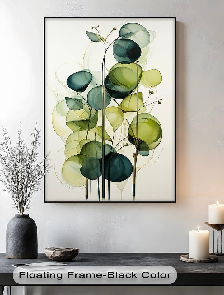 Whispers of Light – Transparent Green Leaves Canvas Print - MyPhotoStation