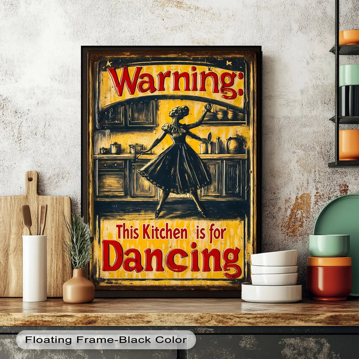 This Kitchen Is for Dancing – Vintage Style Kitchen Canvas Print - MyPhotoStation