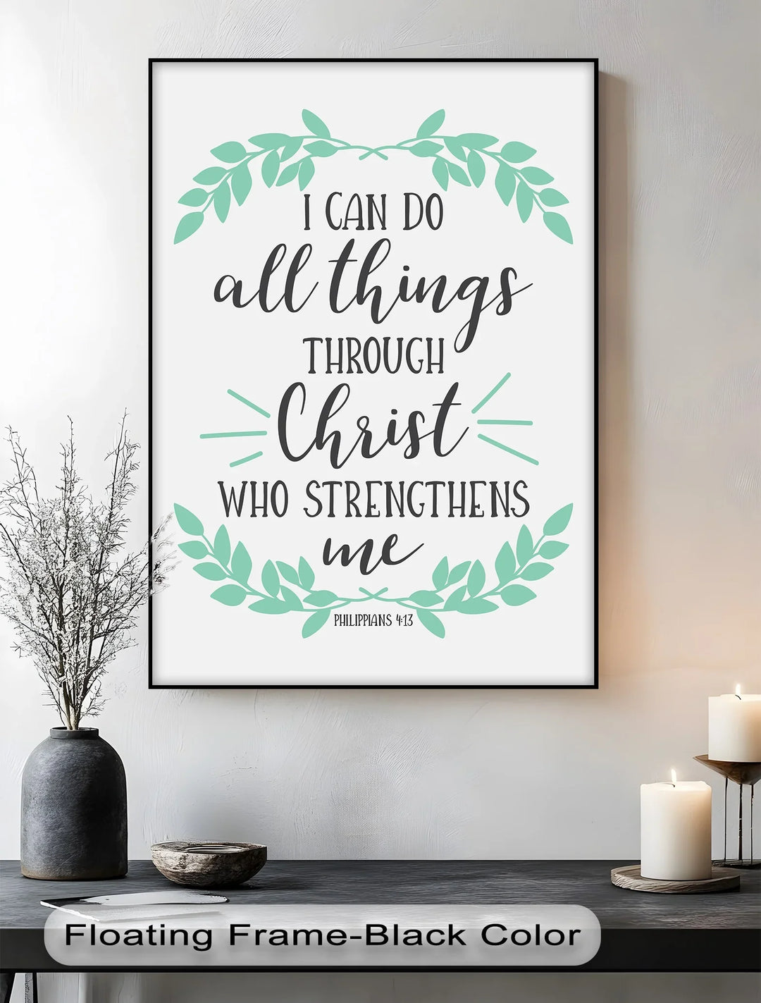 All Things Through Christ – Philippians 4:13 Canvas Print - MyPhotoStation