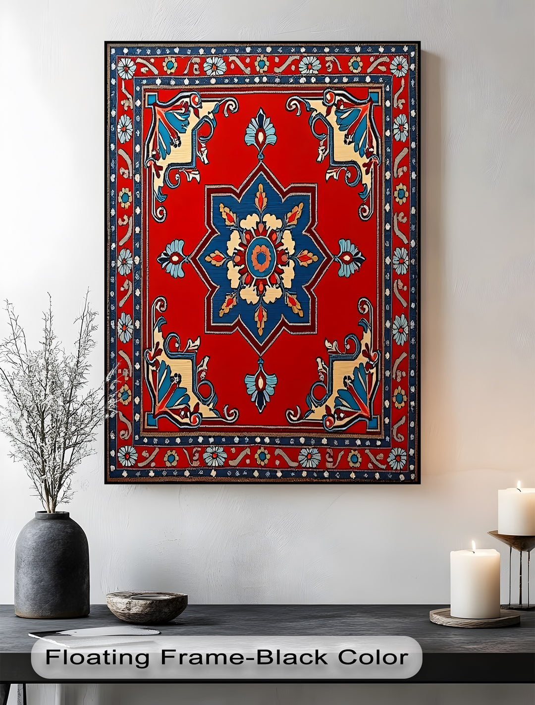 Royal Blossom Embrace – Persian Canvas Print