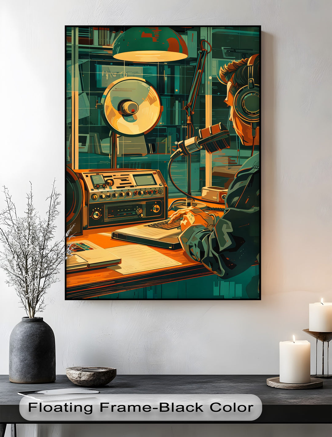 Broadcast Flow – Modern DJ Studio Canvas Print