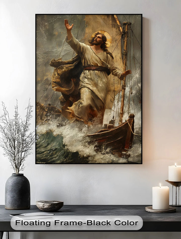 Peace in the Storm – Jesus Calming the Sea Canvas Print